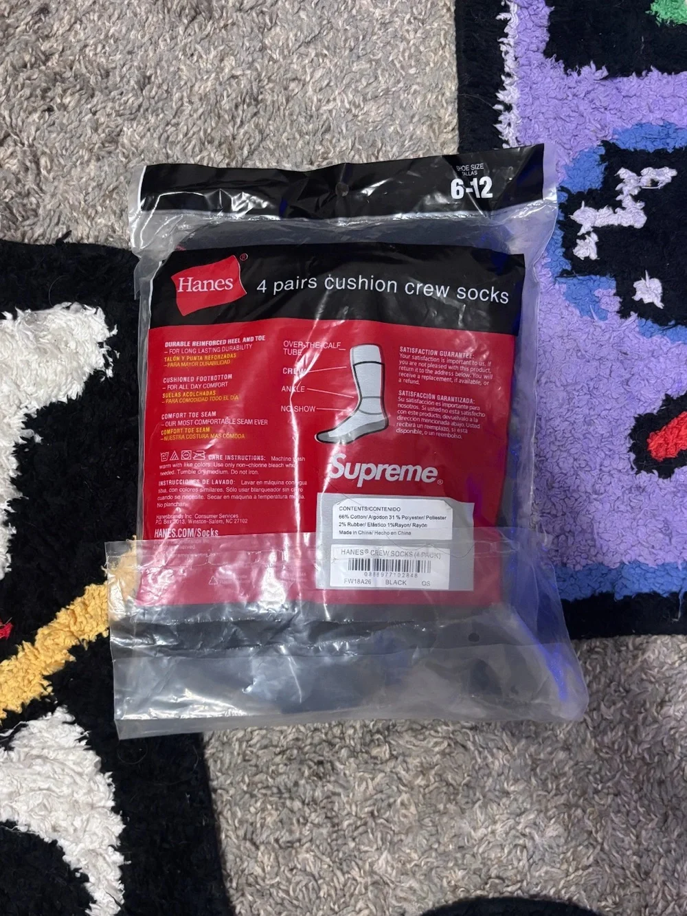 Hanes x Supreme Socks Pair
